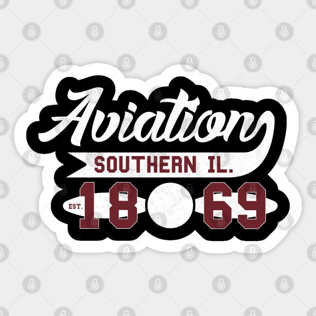 Southern Illinois Aviation Est. 1869 Sticker by AddictingDesigns